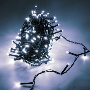 PROFI LED vianočné osvetlenie 12m reťaz, 120xLED, IP44, studená biela + časovač