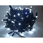 PROFI vianočná EXTRA HRUBÁ LED svetelná reťaz vonkajšia na spájanie FLASH - 300LED - 24 m studená biela + modrá, IP44