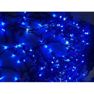 PROFI LED svetelný záves - GIRLANDA s trblietavým FLASH efektom, 6,5m, 200xLED, IP44, modrá + studená biela