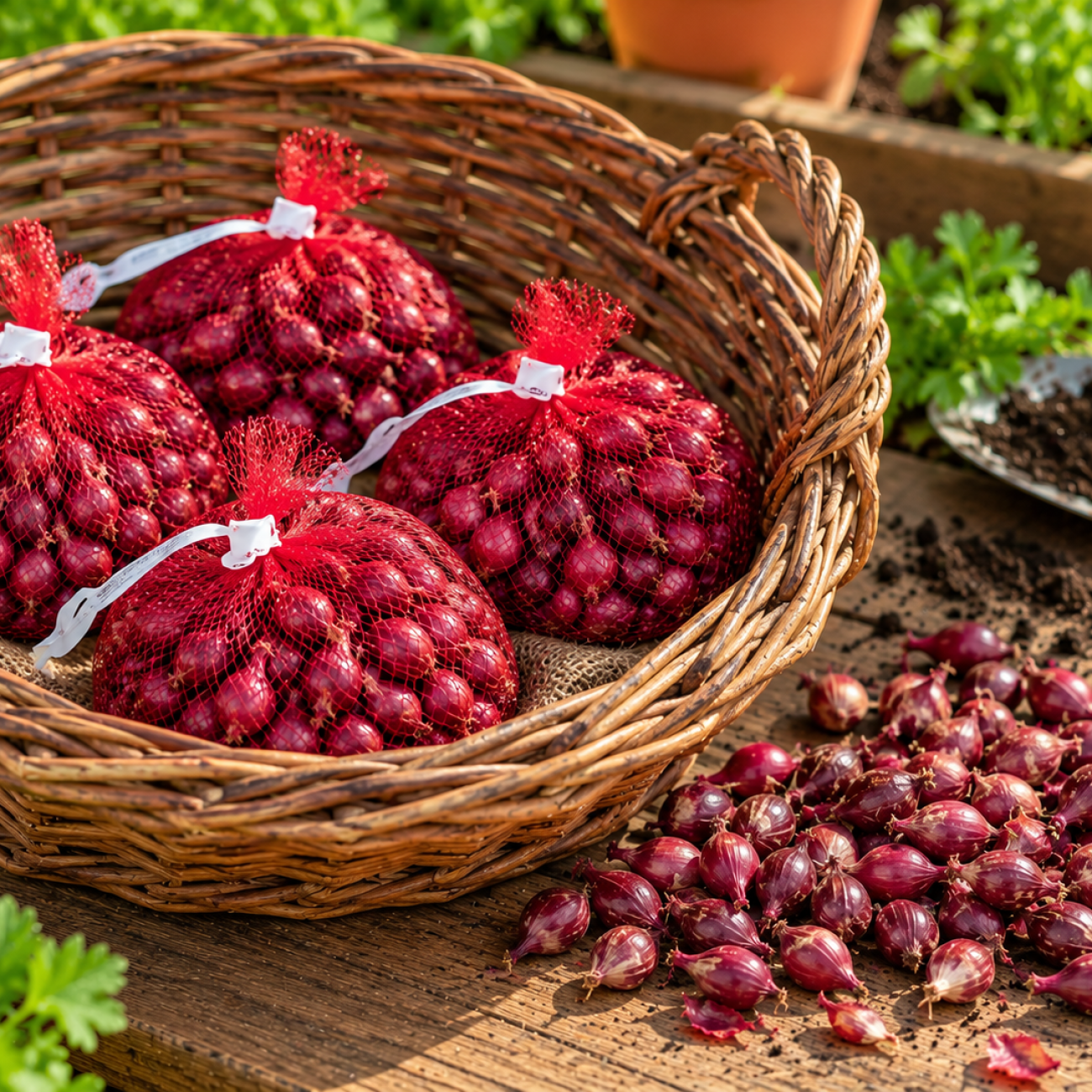 Obrázok Cibuľa sadzačka zimná červená (Allium cepa) 'ELECTRIC' – veľkosť 10-21 mm, 250G
