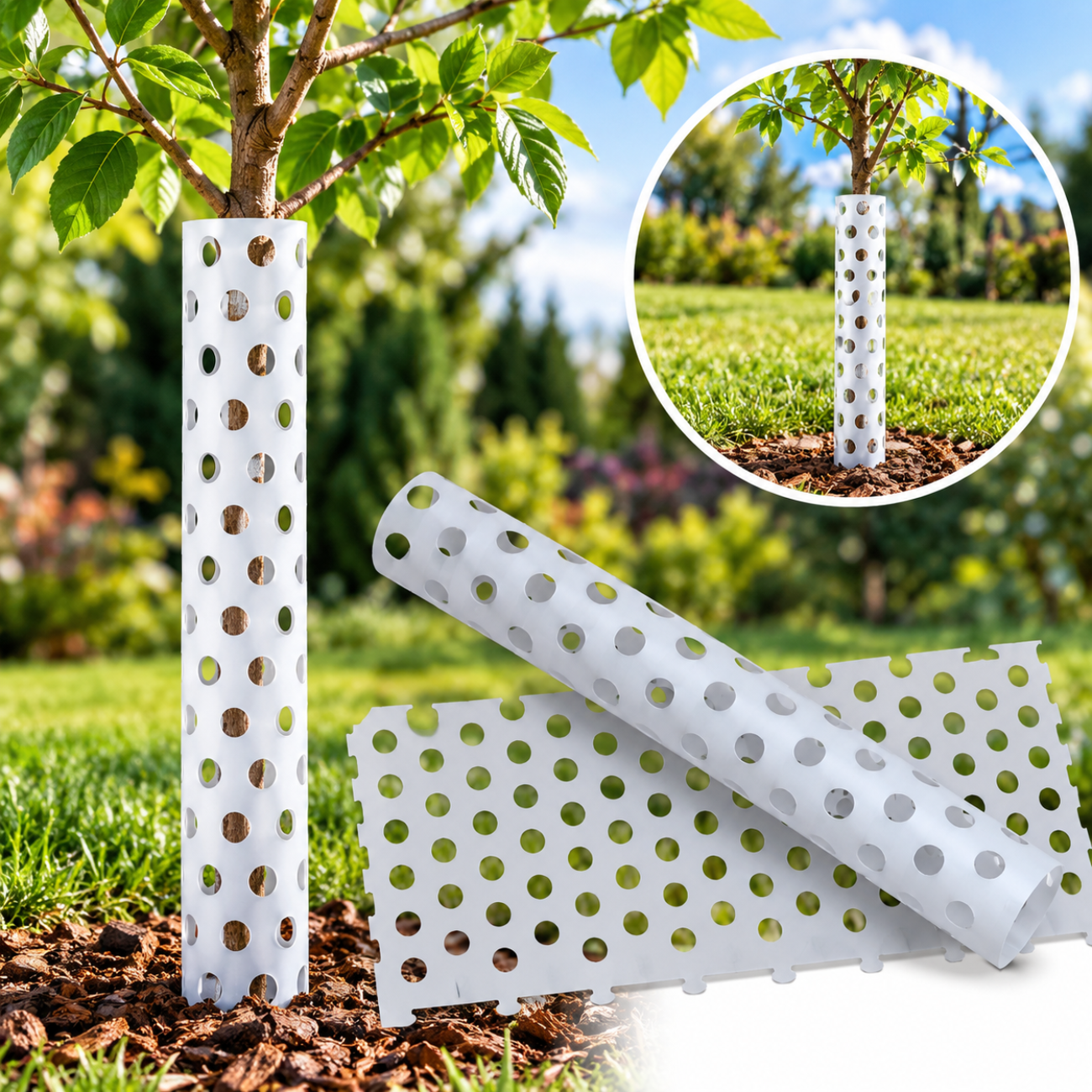 Obrázok Ochrana kmeňa proti ohryzu zverou 26x56 cm – plastový chránič