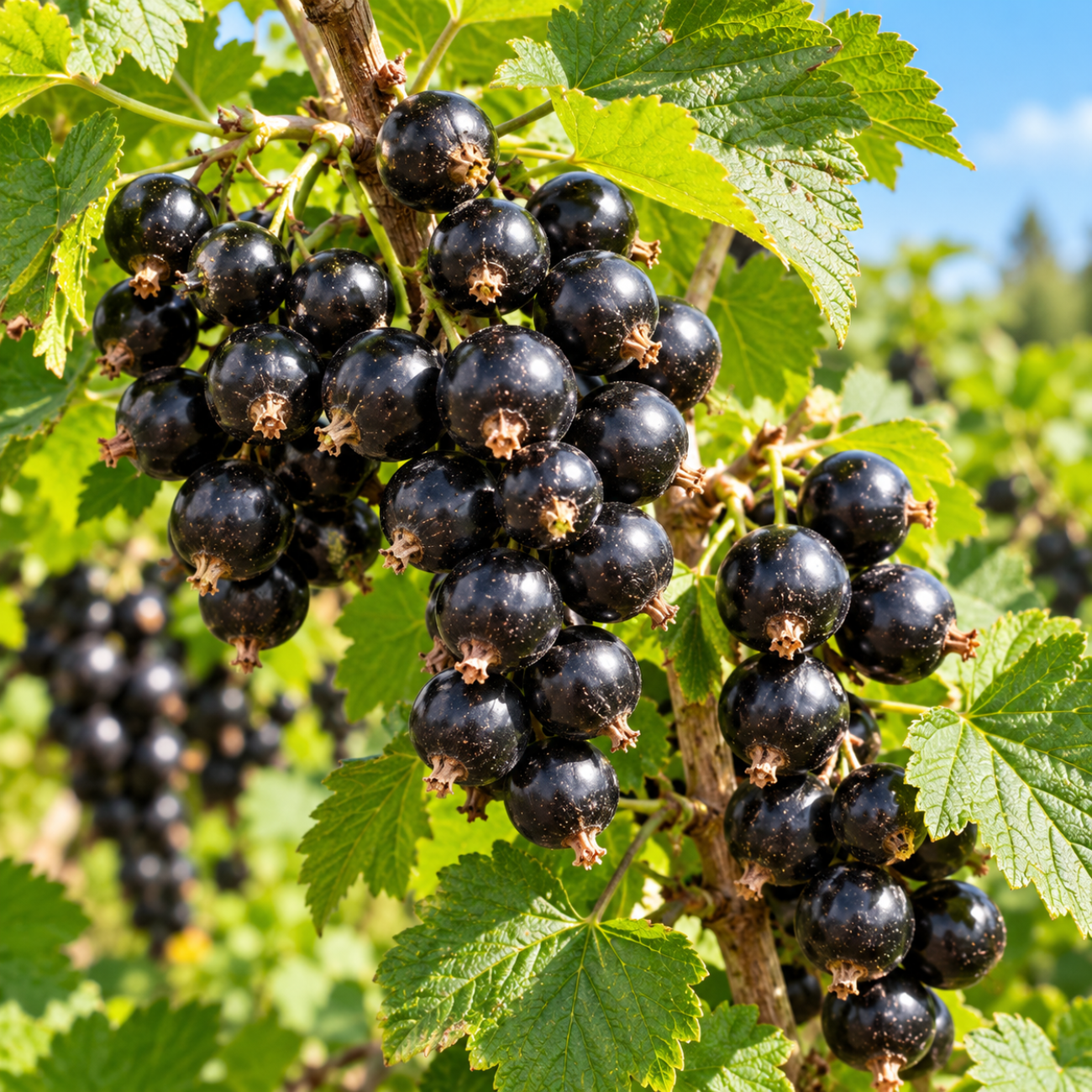 Obrázok Ríbezľa čierna (Ribes nigrum) ´TITANIA´ - výška 70-100 cm, stredne skorá - voľnokorenná - STROMČEKOVÁ/NA KMIENKU - 2. trieda