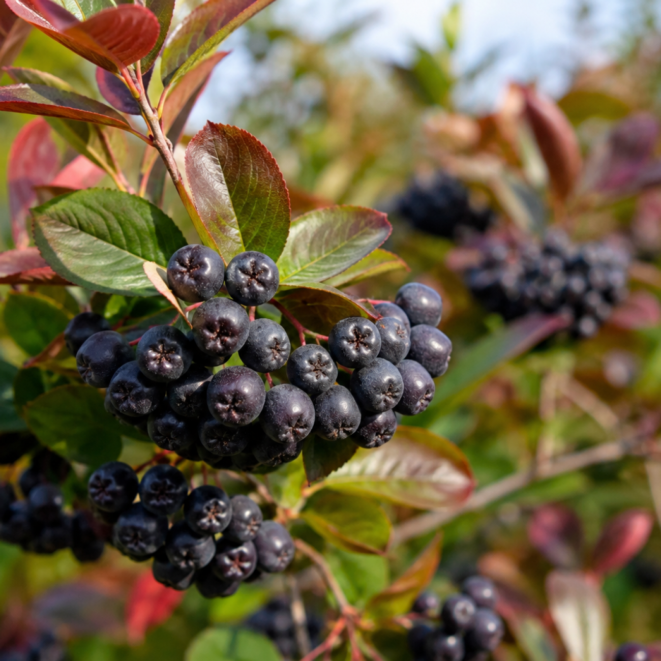 Obrázok Arónia čerešňolistá (Aronia prunifolia) ´NERO´ - výška 40-50 cm, kont. C2L