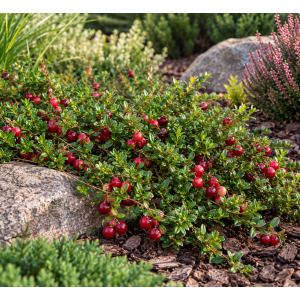 Brusnica veľkoplodá  (Vaccinium macrocarpon) ´STEVENS´ - stredne skorá, výška 20-40 cm, ∅ 20-30 cm, kont.C2L