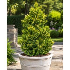 Cypruštek tupolistý (Chamaecyparis obtusa) ´AURORA´ - výška 10-15 cm, Ø 10-15 cm, kont. C2L