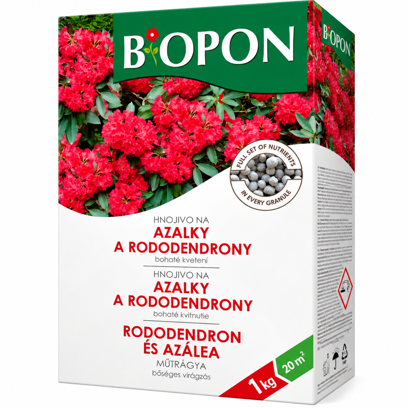Obrázok Hnojivo BIOPON 1 kg azalky a rododendrony – granulované minerálne hnojivo