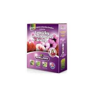 Letničky a balkónové kvety - sypké organominerálne hnojivo z rohoviny - 1KG