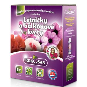 Letničky a balkónové kvety - sypké organominerálne hnojivo z rohoviny - 1KG