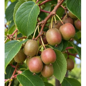 Aktinídia význačná - mini kiwi (Actinidia arguta) ´DOMINO´  - výška 60-80 cm, kont. C2L- SAMICA
