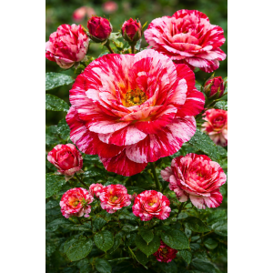 Ruža mnohokvetá (Rosa floribunda) 'ABRACADABRA'® Kordes - výška 15-25 cm, kont. C5L