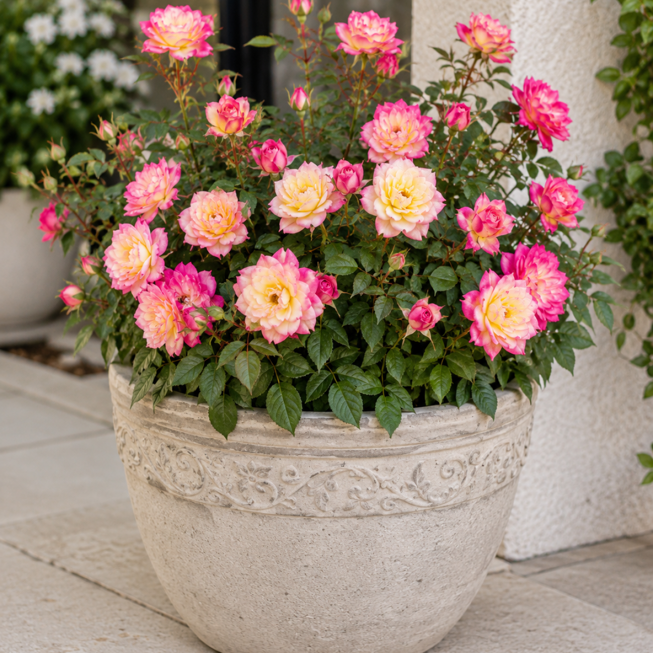 Obrázok Miniatúrna ruža (Rosa miniature) ‘TRICOLOR’ - výška 20-30 cm, kont. C2L